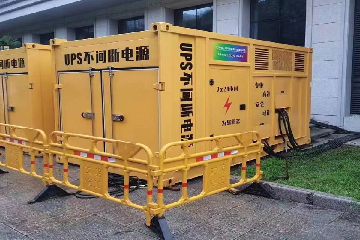 西夏发电机租赁施工现场