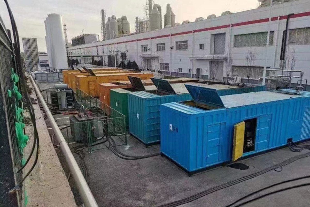 西夏发电机租赁施工现场